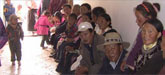 tibetan villagers and nomads wait for medical care